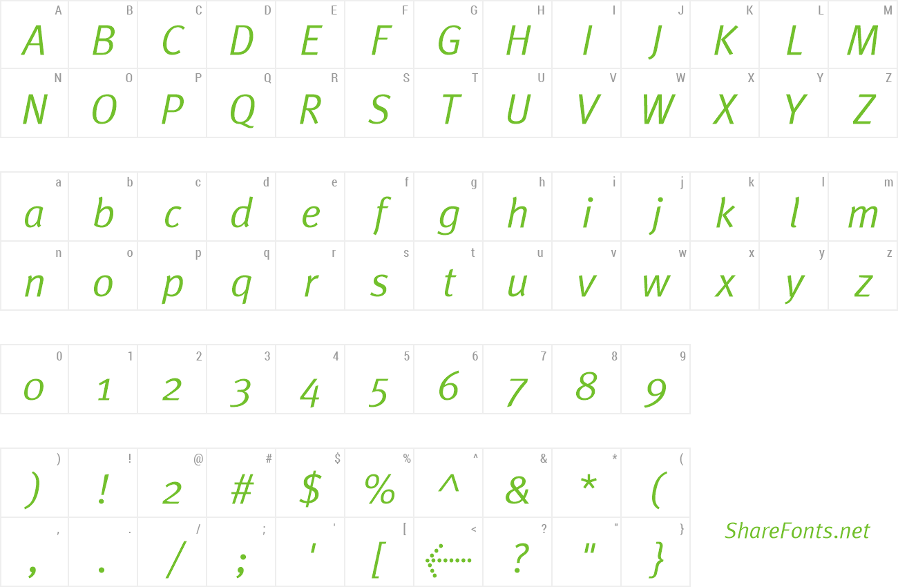 metaplusnormal-italic font