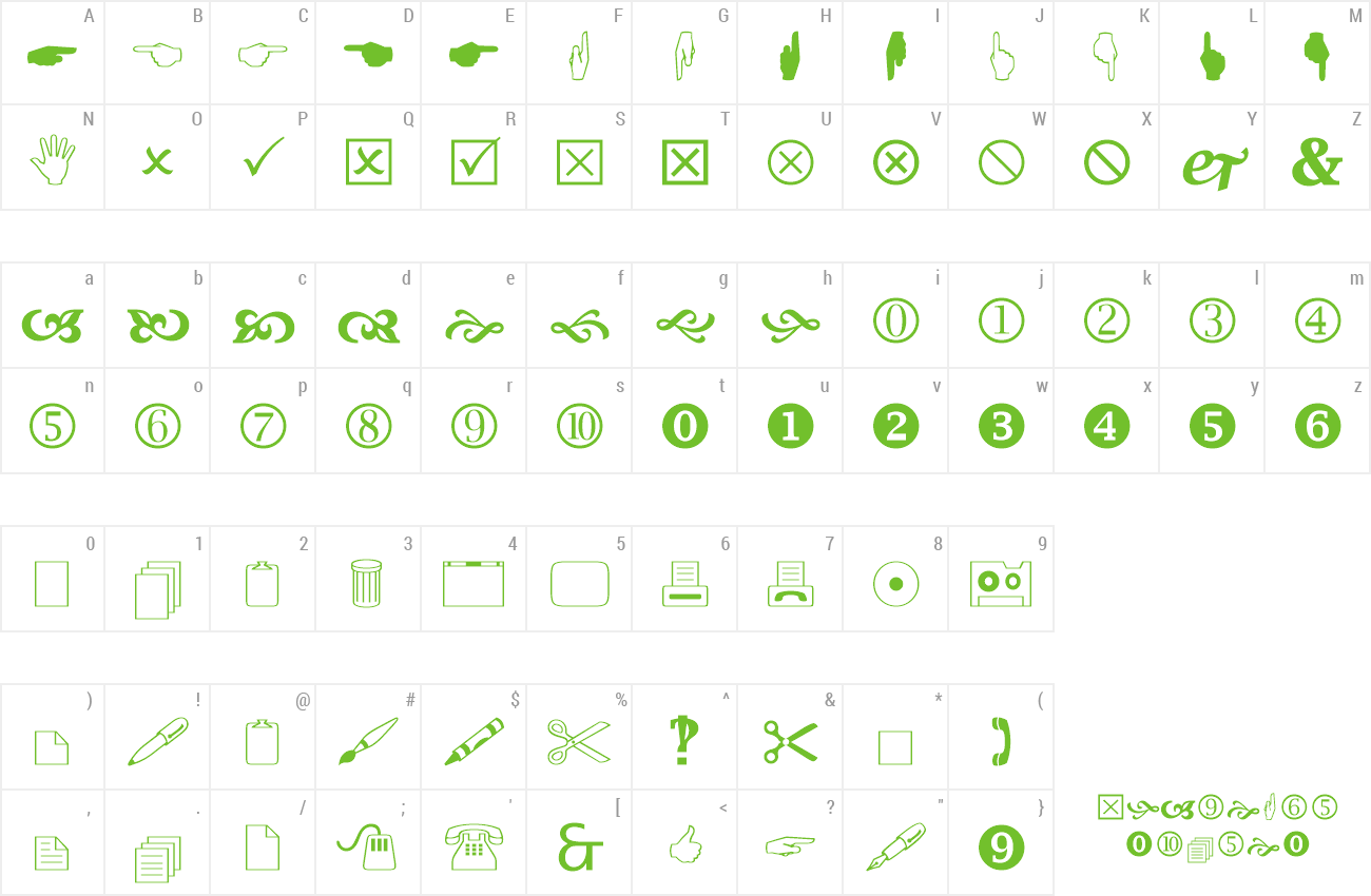 extensis fonts wingdings