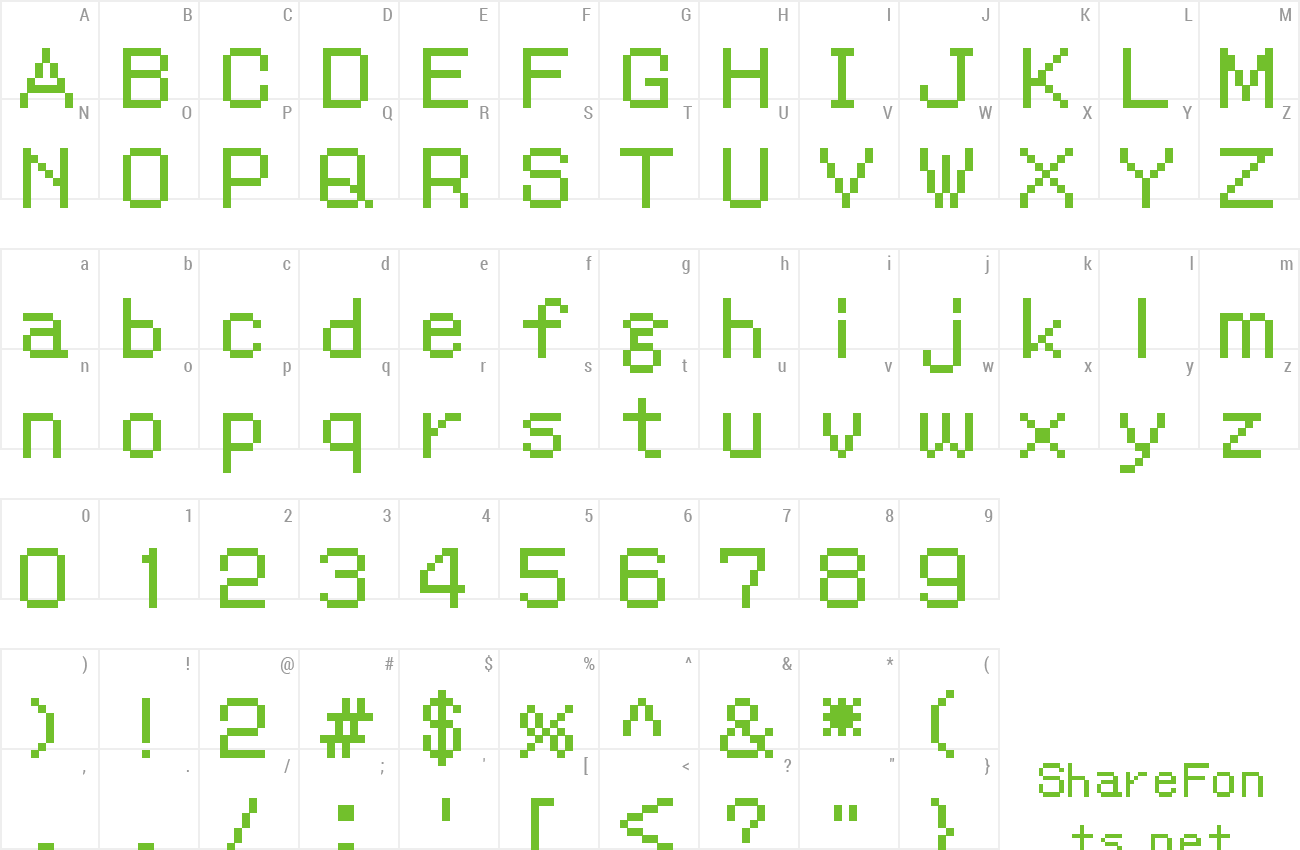 Pokemon Pinball GB Part A Font | wfonts.com - download free