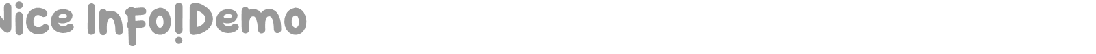 Nice Info font preview